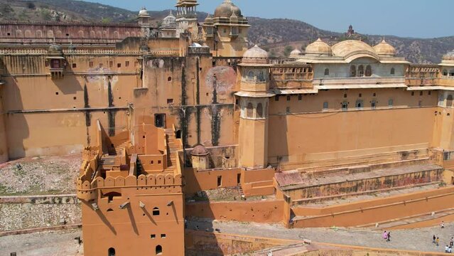 Amber Palace in Jaipur, India Drone 4K