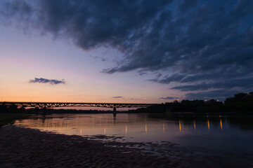 Most na rzece Wiśle - obrazy, fototapety, plakaty