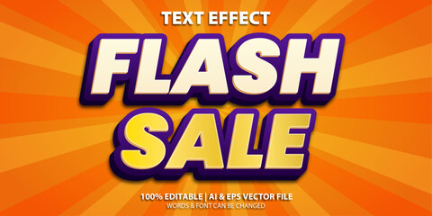 Flash Sale Text Effect. Editable Text Effect Template