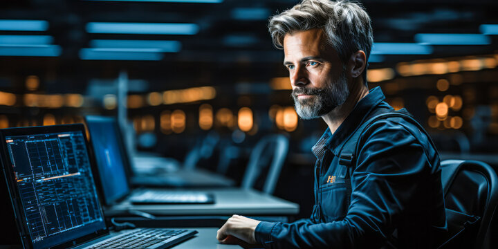 Portrait of a Skilled Database Administrator at Work