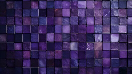 Pattern of Mosaic Tiles in dark purple Colors. Top View