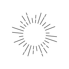 Doodle sketch style of Starburst, sunburst, Element Fireworks Black Rays. Comic explosion effect. Radiating, radial lines. cartoon hand drawn illustration for concept design.
