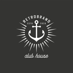 Anchors vector icon set. Nautical symbol in circle
