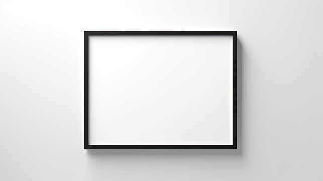 white frame on wall with copy space