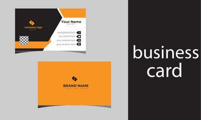 Double-sided creative business card template. Portrait and landscape orientation. Horizontal and vertical layout. Vector illustration.