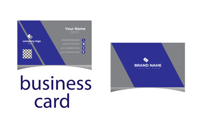 Double-sided creative business card template. Portrait and landscape orientation. Horizontal and vertical layout. Vector illustration.