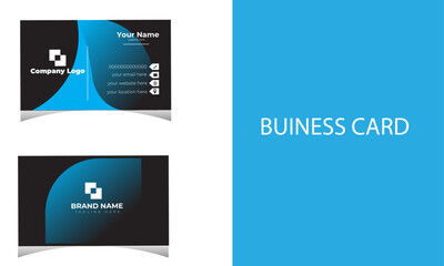 Double-sided creative business card template. Portrait and landscape orientation. Horizontal and vertical layout. Vector illustration.