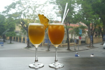 Tropical Drink, Passion Fruits and Pineapple Fruits Juice - トロピカルジュース パッションフルーツ パイナップル 