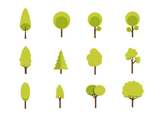 tree icon set, tree icon pack, tree icon vector, summer