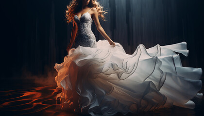 Fototapeta premium Mermaid inspired wedding gown