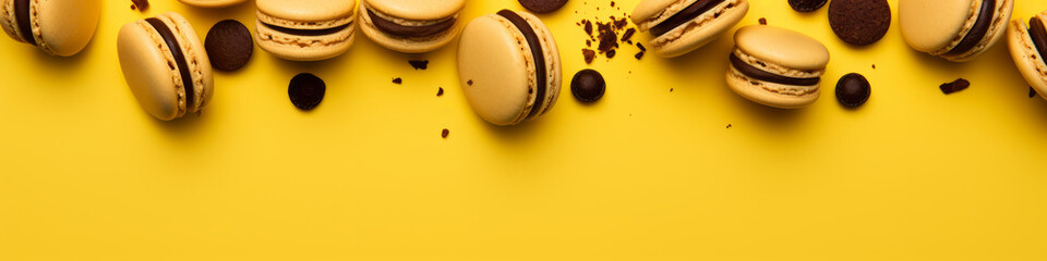 macarons with chocolate filling 