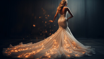 Fototapeta premium Mermaid inspired wedding gown