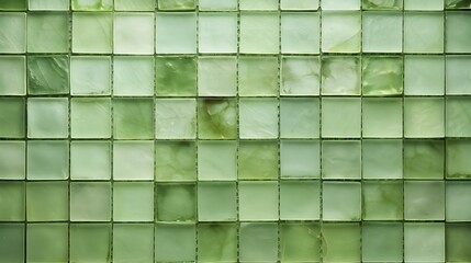 Pattern of Mosaic Tiles in light green Colors. Top View