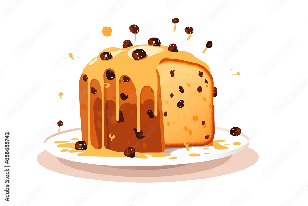 Wall mural panettone vector flat minimalistic isolated vector style illustration