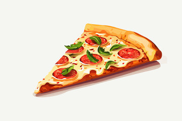 pizza vector flat minimalistic asset isolated vector style illustration