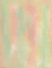green and red striped abstract background, pastel colors hand painted in ink on paper with textured effect