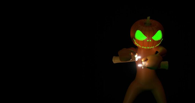 Halloween pumpkin. Cartoon orange pumpkin with a spooky smile, funny face. jack body, The main symbol of Halloween, autumn holidays.