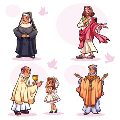 The Jesus,kid and holy people