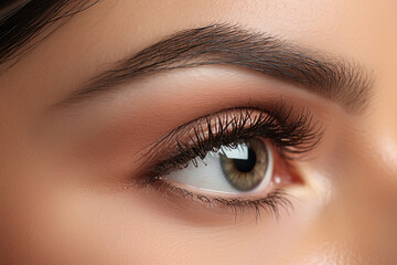 Obraz premium The determined gaze of a female businesswoman resolved to challenge infinite possibilities. The will to achieve goals and succeed. A concept for business, challenges, success, and achievement.