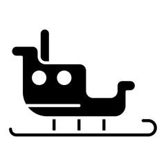 Sledding Glyph Icon