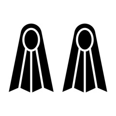 Swimming Fins Glyph Icon