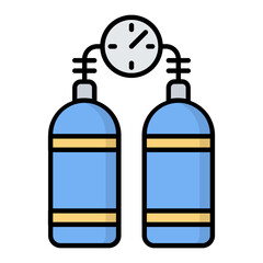 Oxygen Colored Outline Icon