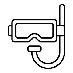 Diving Mask Outline Icon