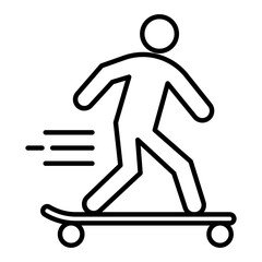 Skateboard Outline Icon