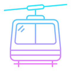 Ski Lift Gradient Icon