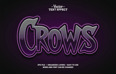 Crows Editable Vector Text Effect.