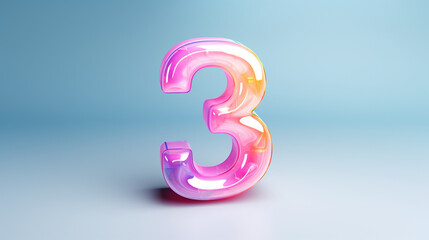 Naklejka premium 3歳 アニバーサリー イラスト背景