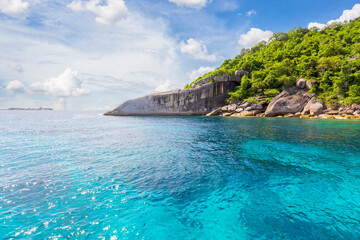 The Beautiful blue sea from Similan islands in Thailand, Asia