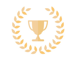 Gold award badge icon icon on transparent background