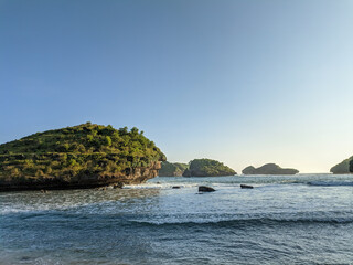 Uninhabited limestone island