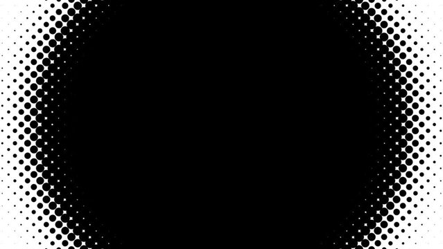 Smooth Rounded Border loop Checkered Halftone Pattern Red Blue Abstract Background. Chequered Square Particles Subtle Texture Pop Art Design. Half Tone Contrast Graphic Minimalist Art Wide animation