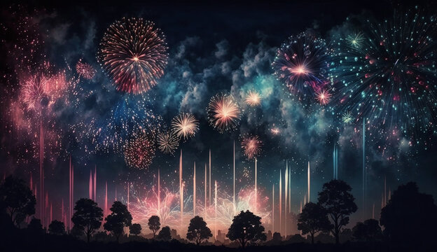 Background for a Diwali fireworks display