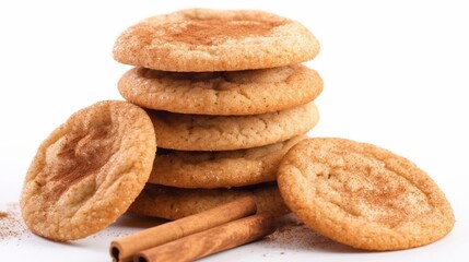 Delicious cinnamon sugar cookies for advertising AI generative