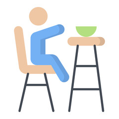 Baby Eating Flat Icon