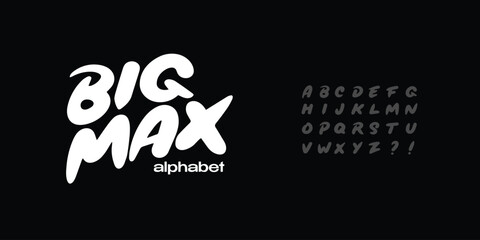 handwritten expressive street urban style alphabet in vector