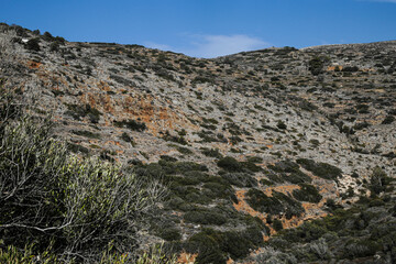 landscape with rocks on Amorgos, Greece