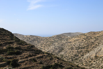 Cycladic landscape on Amorgos, Greece