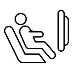 Watch TV Outline Icon