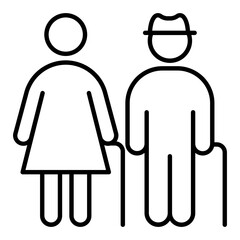 Grandparent Outline Icon