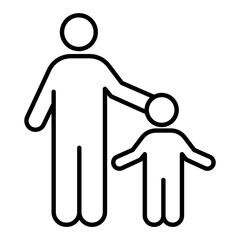 Man With A Baby Outline Icon