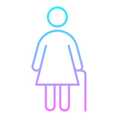 Grandmother Gradient Icon