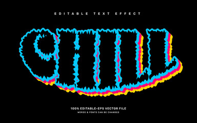 Chill editable text effect template