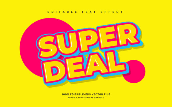 Super deal editable text effect template