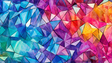 a vibrant and dynamic pattern named GeoGems. Incorporate geometric shapes like triangles, squares, and diamonds to form the foundation of the pattern.