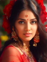 Crowning Glory: An Elegant Woman's Portrait