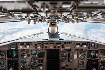 cockpit of an airplane